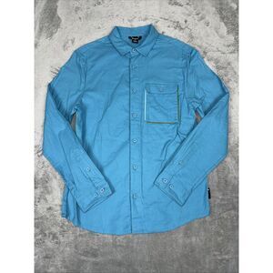 Cotopaxi Women's Medium Fresco Organic Long Sleeve Shirt Lupin‎ turquoise